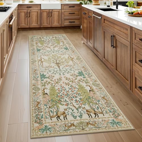 GarveeHome Forest 2x6 Rug Kitchen Runner Rug Non Slip Washable Jungle