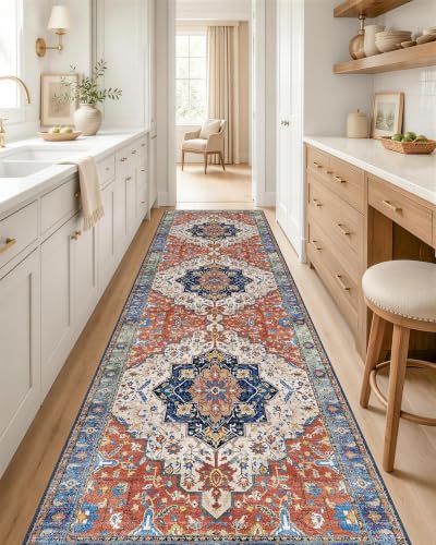 OLANLY 2x8 Washable Runner Rug, Soft Non Slip Carpet for Hallway Kitchen