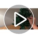 Small Christmas Tree with Lights - 23 Inch Mini Tabletop Christmas Tree with Warm-White LED Lights, Hanging Ornaments, Decorative Bow and Gift Boxes - Prelit Table Tree for DIY Christmas Decoration