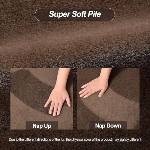 Vasofe Brown Hallway Runner Rug, 2x6 Feet Non Slip Runners, Memory Foam Rug