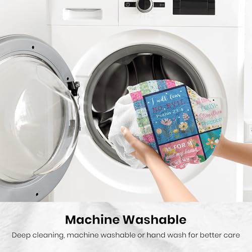 CUJUYO Christian Gifts for Women Blanket 60"x50" - Religious Catholic Baptism Confirmation Gifts for Girls - Birthday Inspirational Spiritual Present for Women - Bible Verse Flower Christian Blankets