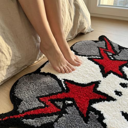 Ka-Ws Style Graphic Rug 32x20 Inch – Cool Rugs for Bedroom & Bathroom, Soft Absorbent Non-Slip Machine Washable Area Rug for Kids & Teens, Hypebeast Room Decor (32"x20")