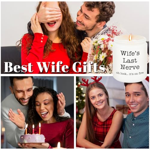 Homsolver Gifts for Wife from Husband, Funny Birthday, Mothers Fathers Day, Christmas, Anniversary, Valentines, Romantic Lavender Scented Candles
