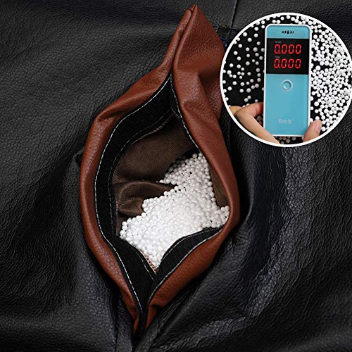Pouf,Faux Leather Cushion Comfortable Foot Rest Round Bean Bag Chair Decor Footstool Upholstered Tatami Stool-Orange 45X28Cm,Orange-45x28cm(18x11inch)