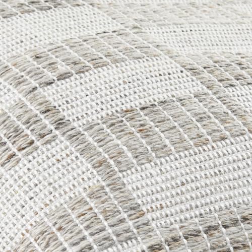 Livabliss x Galey Alix Katalina Indoor/Outdoor Accent Pillow Cover, 22" L x 22" W, Grey/Checkered