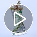 Old World Christmas Irish Angel Glass Blown Ornament for Christmas Tree, Handcrafted Holiday Decoration, Religion Collection