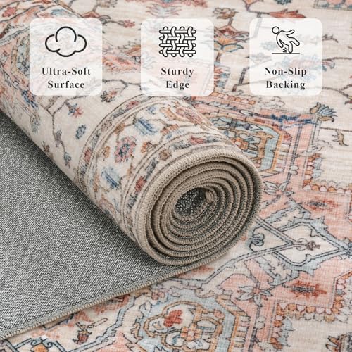 10x14 Area Rug for Living Room Large Vintage Distressed Area Rug