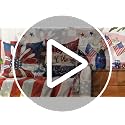 AVOIN colorlife Let Freedom Ring Stars Fireworks Red White Flower Throw Pillow Covers, 18 x 18 Inch 4th of July Patriotic Independence Memorial Day USA Flag Cushion Case for Sofa Couch Set of 4