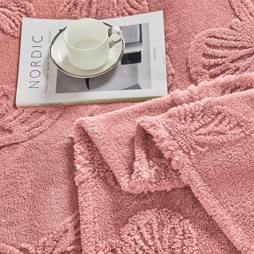 Throw Blankets with Butterfly,Soft Warm Blankets for Lover Mom Father Friends Gifts Pets,Lightweight Fuzzy Blanket for Couch Sofa Bed(Pink,50"x60")