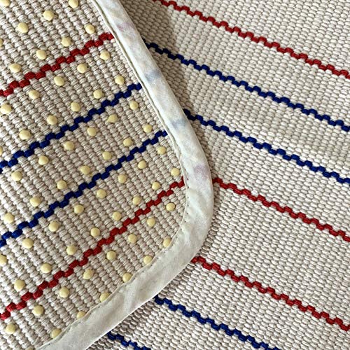 UKELER Kids Rug Montessori Mat Children Playing Mat for Nursery Cotton Working Rug Small Hand Woven Rugs, 23.6''×7.8''