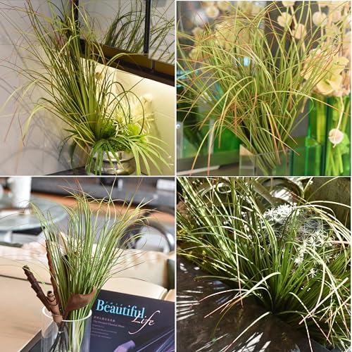 VANTREE 8PCS Artificial Plants, Shrubs Wheat Grass Greenery Stems for Home Decor, Fake Tall Grass Plant for Outdoor Indoor Decor