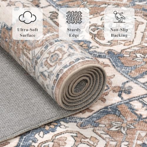6x9 Area Rug for Living Room Soft Washable Vintage Area Rug
