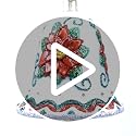 Old World Christmas Poinsettia Bell Glass Blown Ornament for Christmas Tree, Handcrafted Holiday Decoration, Bell Collection