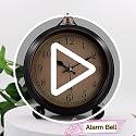 TooTa Vintage Retro Analog Alarm Clock, 4.5 inch Super Silent Non Ticking Small Clock with Night Light, Battery Operated, Simply Design, for Living Room, Bedroom, Bedside, Desk, Gift Clock (Arabic)