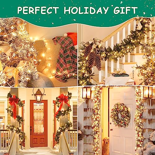 HEYFUNi Clear Christmas Lights Set,50 Count 13Feet Incandescent Bulb Mini String Lights for Christmas Tree Holiday Garland Party Weeding Xma Home Indoor&Outdoor Decorations,White Wire
