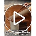 Louis Donné UNSTUFFED Pouf Ottoman Cover, Faux Leather Foot Stool for Foot Rest, Moroccan Style Pouffe Ottomans, 21" Round Handmade Small Bean Bag Covers for Storage, Footstools for Living Room