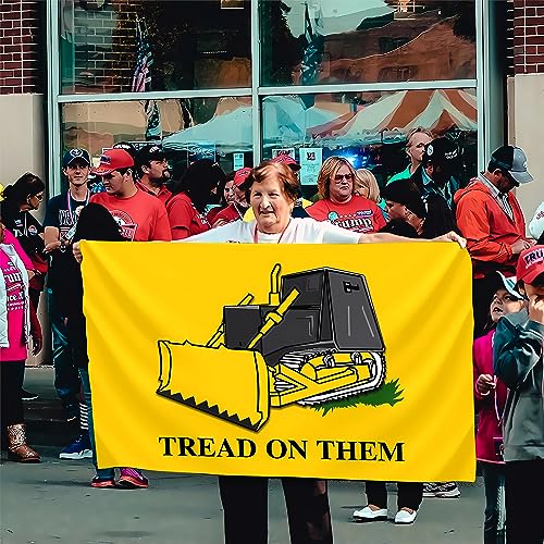Tread On Them Flag Killdozer Flag 3x5 Ft Funny Man Cave Wall Banner for Room Teen Girls Indoor Outdoor Party Bedroom and College Dorm Wall Decor Tapestry Gifts