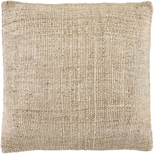 Livabliss x Galey Alix Westport Modern Indoor/Outdoor Accent Pillow, Poly Insert, 20" L x 20" W, Khaki