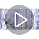 Dazzle Bright Curtain String Lights, 300 LED 9.8ft x 9.8ft 8 Lighting Modes Fairy Lights USB Powered, Waterproof Lights for Christmas Party Wedding Outdoor Indoor Wall Decorations (White)