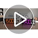 Digital Wall Clocks for Classroom, 16" Large Display Digital Electric Clock with Remote Control, Date, Week, Alarm, Temperature, Night Light for Living Room, Bedroom, Gym, Office(Blue)