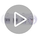 1Pc Manual Flip Desk Clock Perpetual Calendar Plastic Date Display Home Office Desktop Calendar Clock for Dorm Room Decor