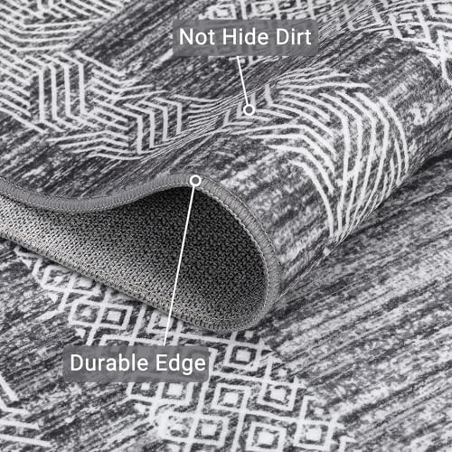 GarveeHome Round Area Rugs 6ft for Living Room, Solid Washable Circle Rug