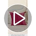 Jeneoo Decorative Fuschia Pink Throw Pillow Covers Rustic Farmhouse Super Soft Square Chenille Comfy Solid Cushion Couch Cases for Sofa Bedroom Chair (Set of 2, 18 x 18 Inches)