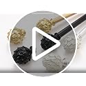 Curtain Rods for Windows 66 to 120 Inches 1 Inch Diameter Adjustable Drapery Rod Decorative Single Window Curtain Rods with Classic Finials, Gold