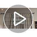 MYSKY HOME 100% Blackout Plaid Farmhouse Linen Curtains 84 Inch Long 2 Panels Set for Living Room Double Layer Windowpane Drapes Thermal Insulated Privacy Protection Rod Pocket Back Tab, 52" W, Black