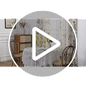 MYSKY HOME Floral Linen Curtains 84 inch Length 2 Panels Set Summer Flower Patterned Semi Sheer Light Filtering Privacy Farmhouse Grommet Drapes for Living/Dining Room, Yellow, W52 x L84, Pack-2
