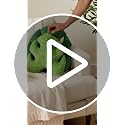 AELS Set of 2 3D Leaves Decorative Throw Pillows, 18"& 14" Monstera Deliciosa Plush Pillow Set for Plant Lovers Garden Lovers, Living Room Bedroom Nursery Decor, Light Green & Dark Green