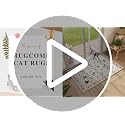 Rugcomf Door Mat Indoor Entrance 2x3 Rug Machine Washable Boho Floral Animal Cat Small Area Rug Non-Slip Low Pile Throw Rugs for Entryway Kitchen Front Door Indoor Entrance Entry Kids Room, Beige