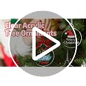 100 Pack Christmas Tree Ornaments Blanks - 4 Inch Clear Round Acrylic Flat Disc Ornaments Blanks Christmas DIY Crafts Transparent Circle Discs for Xmas Winter New Year Party Hanging Decorations