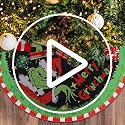 Merry Christmas Tree Skirt Collar 48 Inch, Softand Funny Farmhouse Holiday Decor Xmas Party Holiday Decoration