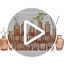 Amber Glass Bud Vases -Set of 20 for Flowers, Small Amber Bud Vases in Bulk for Centerpieces Decor, Mini Glass Set for Home Table Decorations