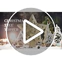 Christmas Tree Topper Projector, LED Star Tree Topper Lighted, Glitter Gold Star Topper Projector with Rotating Snowflake Projection for Indoor Christmas Tree Decor, Xmas Decorations