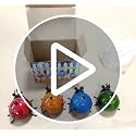 Metal Garden Wall Art Decorative Set of 4 Cute Ladybugs Outdoor Wall Sculptures