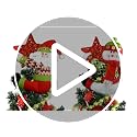 Christmas Tree Topper Snowman,Unique Holiday Xmas Decorations Funny Home Decor,Also Be Used As Curtain Tie and Hugger Wine Bottle,Red White Green
