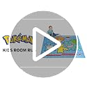 Pokémon Kids Room Blue Non Slip Area Rug, 69 in x 52 in, (Officially Licensed Product) by Franco