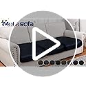 Leather Like Couch Cushion Covers Sofa Slipcovers Sets Couches Furniture Protector Covers for Sectional Armchair Loveseat Stretch Spandex Fabric, Machine Washable (1 Cushion Loveseat, Light Brown)