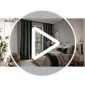 MIULEE Velvet Curtains Olive Green Elegant Grommet Curtains Thermal Insulated Soundproof Room Darkening Drapes for Classical Living Room Bedroom Decor 52 x 84 Inch Set of 2