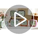Lamisola Battery Analog Travel Alarm Clock, Small Clock for Bedroom, Desk Table Shelf Clocks for Room Office Bathroom Vanity, Aesthetic Retro Clocks for Kids Girls, Pink