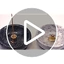 Vrupin Natural Marble Incense Burner, Handmade Incense Stick Incense Burner Reflux Burner, Ideal for use in Meditation, Incense Smokers and Decoration. (Black)