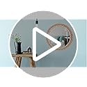 15 Inch Boho Round Hanging Wall Mirror Decorative Rattan Circle Mirrors for Farmhouse, Living Room, Bedroom