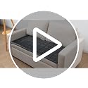 Couch Cover for Dogs Washable Pet Bed Fuzzy Pet Couch Covers Nonslip Couch Slipcover for Dogs, Kids, Pets Friendly Sofa Cover Loveseat Covers (Dark Gray, 21''x21''/Square)