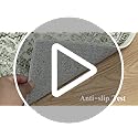 LIVEBOX Washable Runner 2x6 - Vintage Tribal Kitchen Rug, Long Entryway, Low-Pile for Bedroom, Non-Skid Soft Carpet Throw for Bathroom Laundry Room Hallway Sage