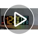 JALL 16.2" Large Digital Wall Clock with Bluetooth Sync, RGB Digital Clock Large Display with Auto DST, Wall Clock for Classroom Bedroom Gym Office, Led Clock for Seniors (Black)