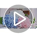 MARTINE MALL 3Pcs 21in Hydrangea Artificial Flowers, Latex Real Touch Hydrangeas Lifelike Large Hydrangea Flowers for Home Decor Party Arrangements Wedding Bouquets Centerpieces (Blue)