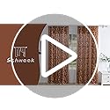 Schweek Blue Boho Curtains for Living Room, Western Rustic Floral Curtains 84 Inches Length, Semi Sheer Navy Blue Vintage Farmhouse Printed Patterned Curtain Drapes