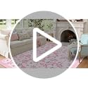 GarveeHome Floral Bow Rugs for Bedroom Girls, 5x7 Area Rugs for Living Room with Soft Low Pile, Non Slip Blue and White Washable Rug 5x7 for Nursery Kids Playroom Dining Room College Dorm Rug